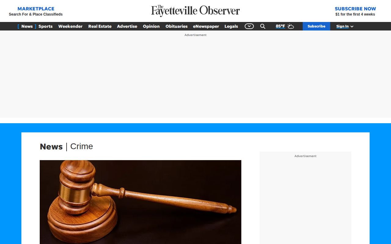 Fayetteville Observer local crime news archive